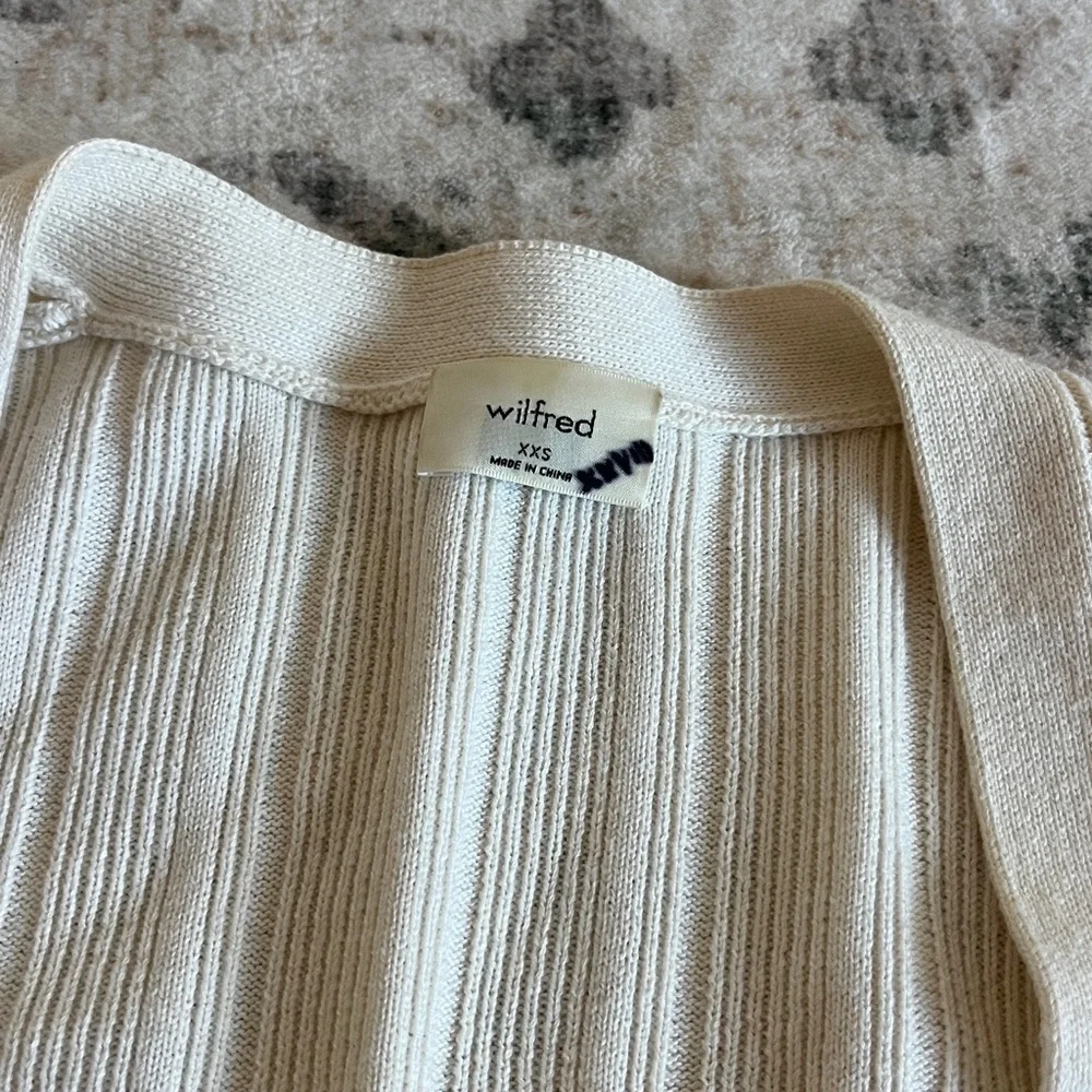 Wilfred Cream Ribbed Cardigan - Picture 4 of 5
